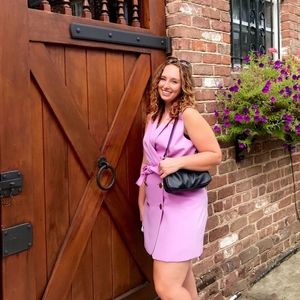 Purple blazer dress zara